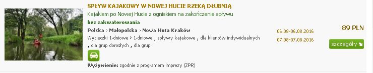 Spływ Kajakowy Dłubnią w Krakowie